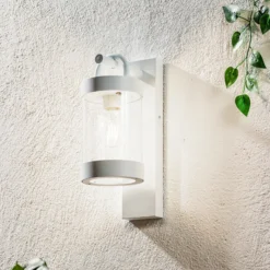 Aplique exterior Sambesi sensor crepuscular blanco