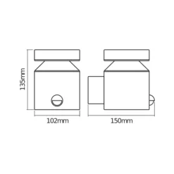 Aplique LED con sensor para exterior ENDURA STYLE CYLINDER de OSRAM, acero