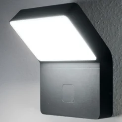 Aplique LED con sensor para exterior ENDURA STYLE WIDE de OSRAM, gris oscuro