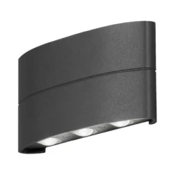 Aplique LED de exterior, antracita, 6 luces