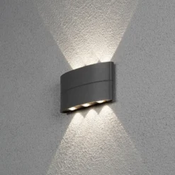 Aplique LED de exterior, antracita, 6 luces