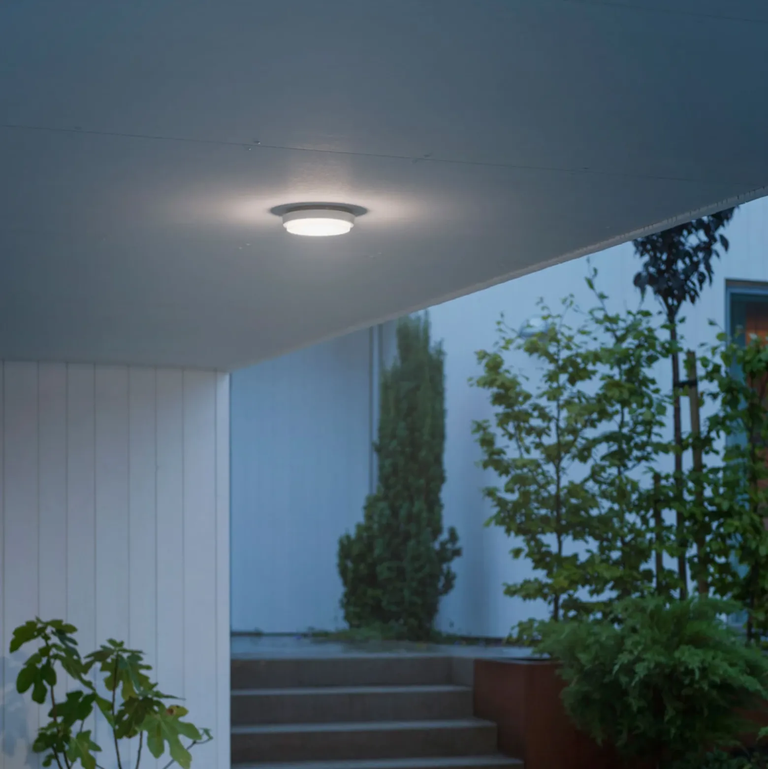 Aplique LED de exterior Cesena, redondo