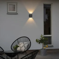 Aplique LED de exterior Chieri, 4 luces, antracita