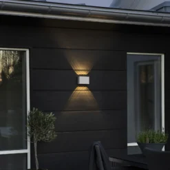 Aplique LED de exterior Chieri, 8 luces, blanco