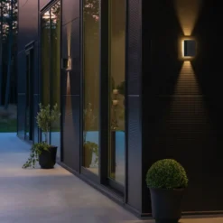 Aplique LED de exterior Cremona con luz de fondo