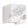 Aplique LED de exterior Davos mármol blanco