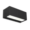 Aplique LED de exterior Gemini 22 cm 3.000K, negro
