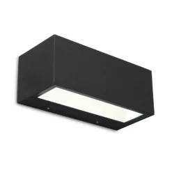 Aplique LED de exterior Gemini 22 cm 3.000K, negro