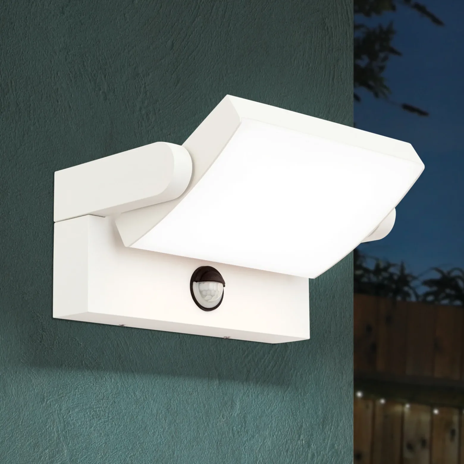 Aplique LED de exterior Ginger sensor blanco, IP54