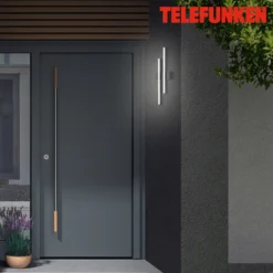 Aplique LED de exterior Graz directo 2 luces negro