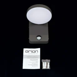 Aplique LED de exterior Hendryk con sensor, negro