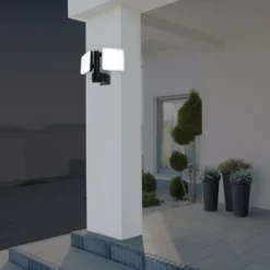 Aplique LED de exterior Jaro, sensor, 2 luces