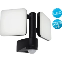 Aplique LED de exterior Jaro, sensor, 2 luces