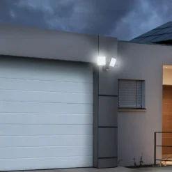 Aplique LED de exterior Jaro, sensor, 2 luces
