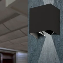 Aplique LED de exterior Olan, gris oscuro