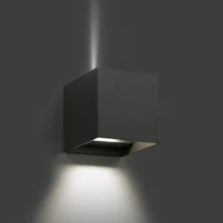 Aplique LED de exterior Olan, gris oscuro