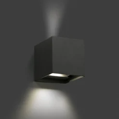 Aplique LED de exterior Olan, gris oscuro