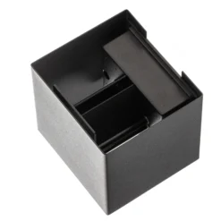 Aplique LED de exterior Wall, cúbico, negro