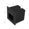 Aplique LED empotrable de Loro, negro, ancho 8,5 cm, aluminio