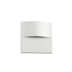 Aplique LED empotrable Lindby Alune, blanca, curvada, 8 x 8 cm, IP65