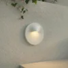 Aplique LED empotrable Lindby Alune, blanco, redondo, Ø 8 cm, IP65