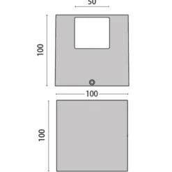 Aplique LED 303354 en gris, 1WB 3.000K