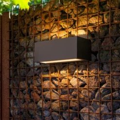 Aplique LED exterior Gemini 22cm 3.000K antracita