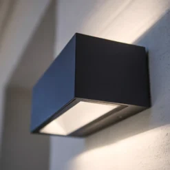 Aplique LED exterior Gemini 22cm 3.000K antracita