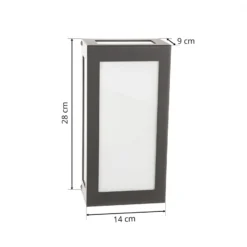 Aplique LED exterior sensor Aqua Rain, antracita