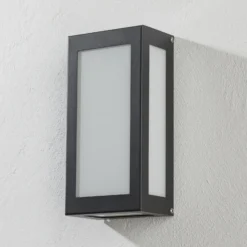 Aplique LED exterior sensor Aqua Rain, antracita