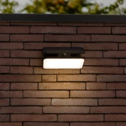 Aplique LED para exterior AERO, negro, 21 cm, con sensor, IP54