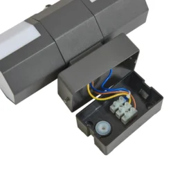Aplique LED para exterior Alaric de Lindby, aluminio, antracita, sensor