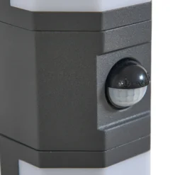 Aplique LED para exterior Alaric de Lindby, aluminio, antracita, sensor