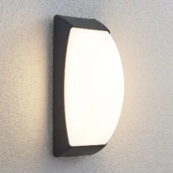 Aplique LED para exterior Alexey IP65, gris oscuro