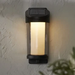 Aplique LED para exterior Alippa, negro Altura 21 cm metal