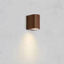 Aplique LED para exterior Alor, marrón, 1 luz, IP65, atenuable