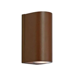 Aplique LED para exterior Alor, marrón, 2 luces, IP65, atenuable
