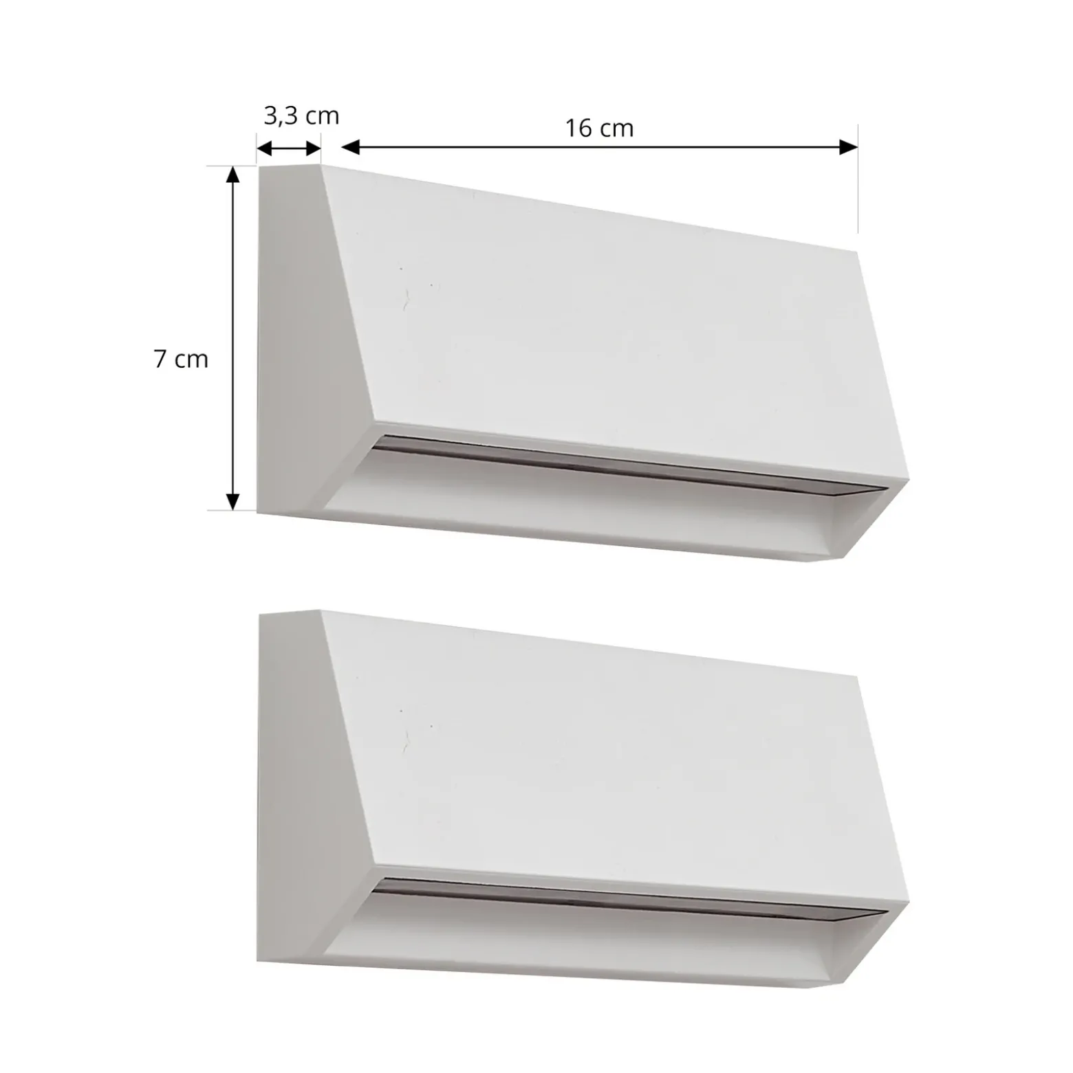 Aplique LED para exterior Appeso de Lindby, ancho 22 cm, juego de 2 unidades