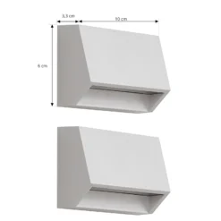 Aplique LED para exterior Appeso de Lindby, ancho 10 cm, juego de 2 unidades