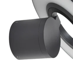 Aplique LED para exterior Arcchio Tovio, antracita, giratoria