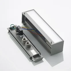 Aplique LED para exterior Arcchio Lengo, 25 cm, 2 luces, gris, CCT