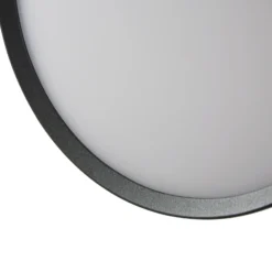 Aplique LED para exterior Arcchio Gravo, Ø 25 cm, negra, IP65
