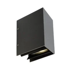 Aplique LED para exterior Arcturus, ancho 8 cm, grafito 2 luces IP54