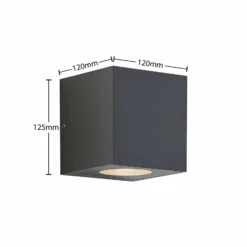 Aplique LED para exterior Arcchio Tassnim, 2 luces, antracita, IP65