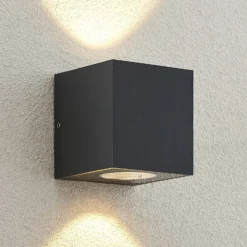 Aplique LED para exterior Arcchio Tassnim, 2 luces, antracita, IP65