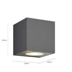 Aplique LED para exterior Arcchio Tassnim, 1 luz, antracita, IP65
