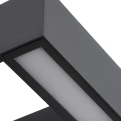 Aplique LED para exterior Arcchio Kovato, con sensor, gris oscuro, IP65