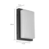 Aplique LED para exterior Babett, acero inoxidable, cristal, sensor