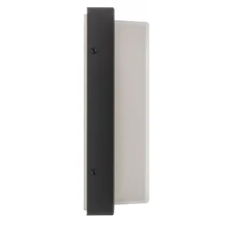 Aplique LED para exterior Babett, acero inoxidable, cristal, sensor