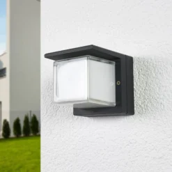 Aplique LED para exterior Bega 33327, grafito, metal, IP65, CCT